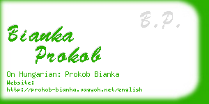 bianka prokob business card